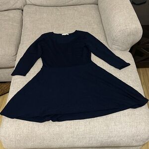 Navy Blue Copper Key Dress